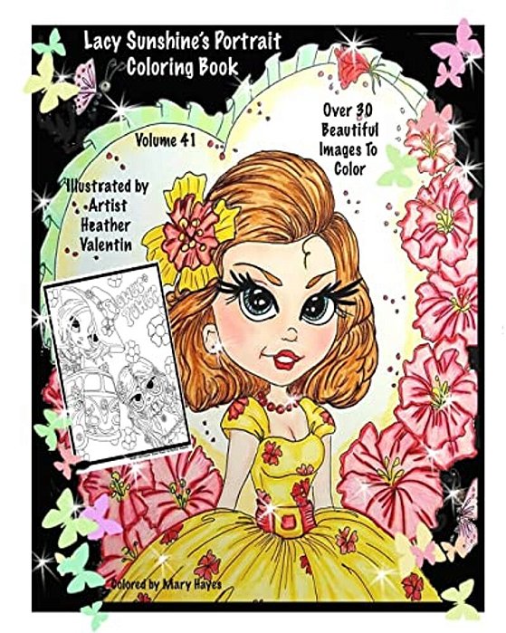 Lacy Sunshine's Portrait Coloring Book-..