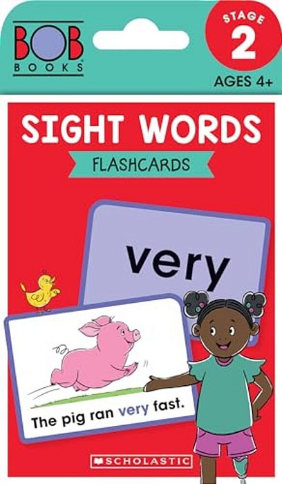 Bob Books - Sight Words Flashcards Phonics, Ages 4 And Up, Kindergarten (Stage 2: Emerging Reader)-..