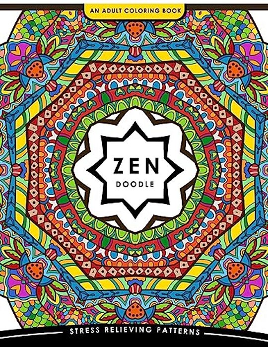 Zen Doodle Coloring Book: Flower Animal And Mandala Coloring Book For Adults-..