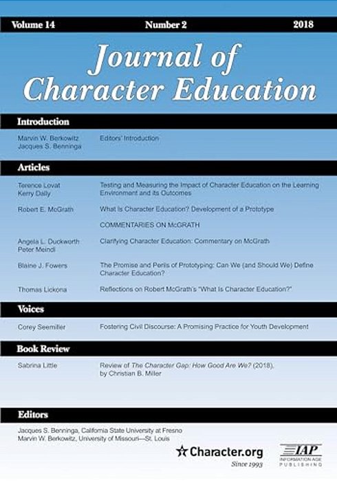 Journal Of Character Education Vol 14 Issue 2-..