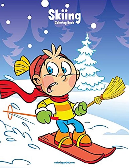 Skiing Coloring Book 1-..