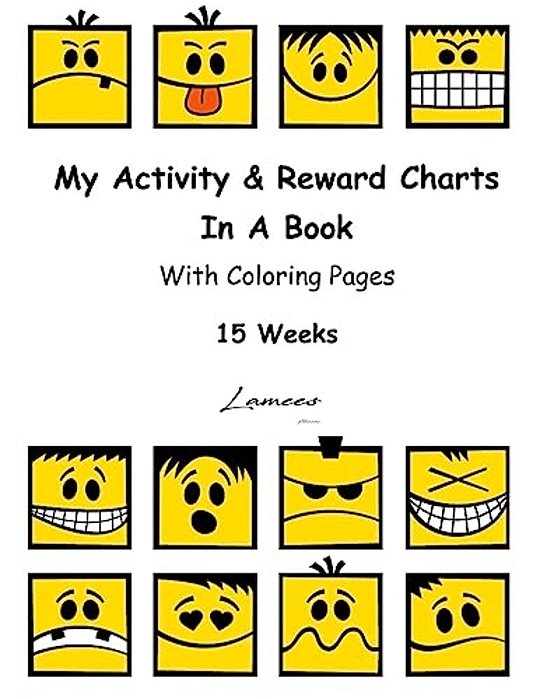 My Activity & Reward Charts In A Book With Coloring Pages (15 Weeks)-..