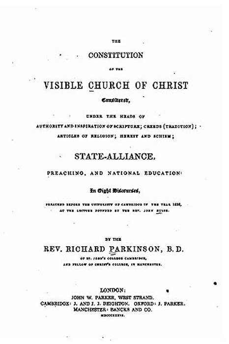 The Constitution Of The Visible Church Of Christ-..