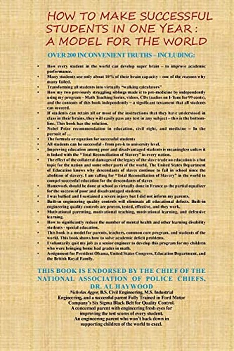 How To Make Successful Students In One Year: A Model For The World: Over 200 Inconvenient Truths-..