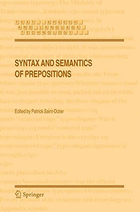 Syntax And Semantics Of Prepositions-..