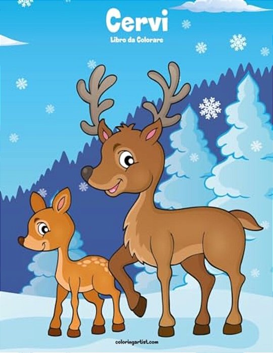 Cervi Libro Da Colorare 1-..