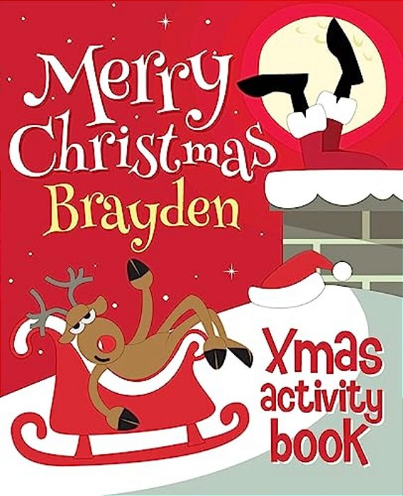 Merry Christmas Brayden - Xmas Activity Book: (Personalized Children's Activity Book)-..