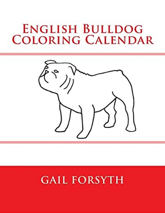 English Bulldog Coloring Calendar-..