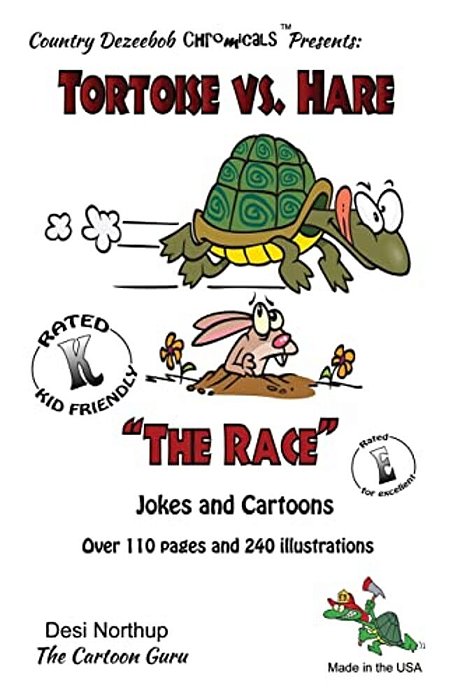 Tortoise Vs. Hare -- "The Race" -- Jokes And Cartoons: In Black + White-..