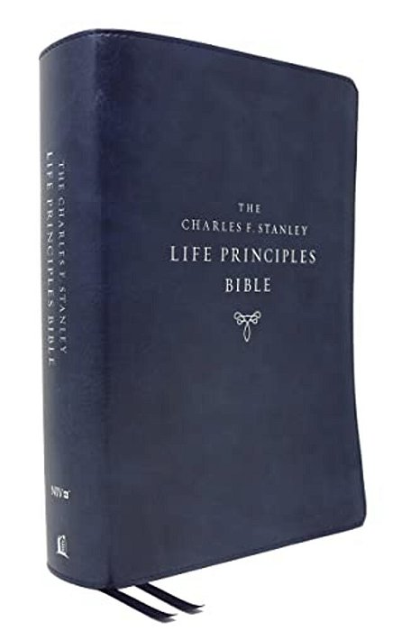 Niv, Charles F. Stanley Life Principles Bible, 2ND Edition, Leathersoft, Blue, Comfort Print: Holy Bible, New International Version-..