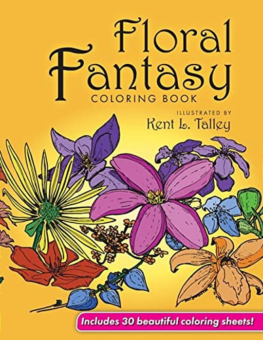 Floral Fantasy Coloring Book-..