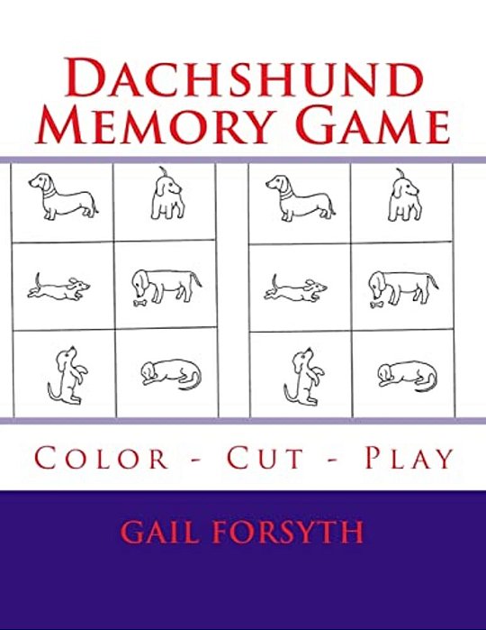 Dachshund Memory Game: Color - Cut - Play-..