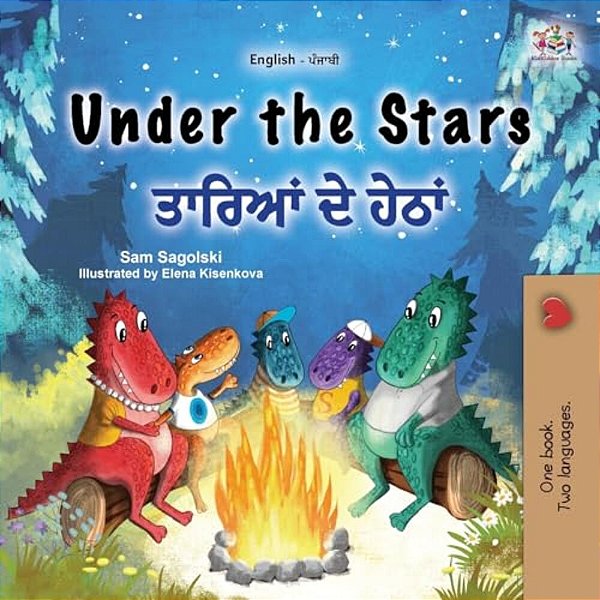 Under The Stars (English Punjabi Gurmukhi Bilingual Kids Book)-..