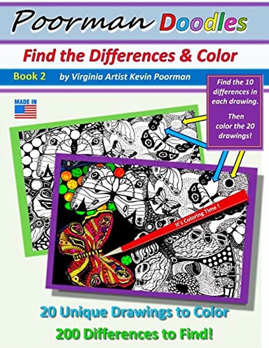 Poorman Doodles: Find The Differences And Color-..