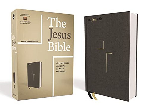 The Jesus Bible, Esv Edition, Cloth Over Board, Grey-..