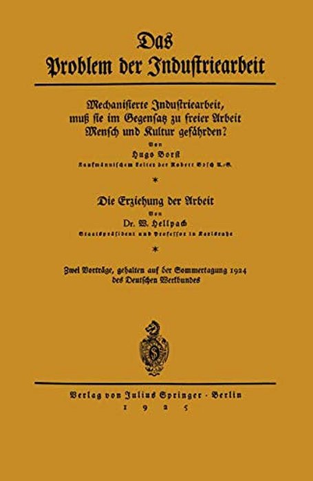 Das Problem Der Industriearbeit-..