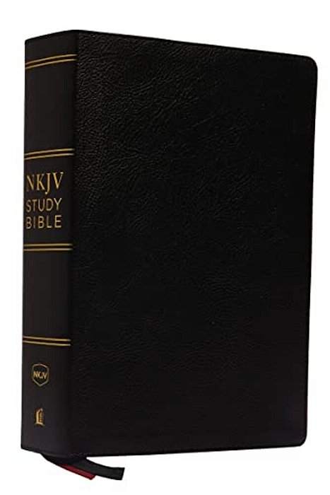 Nkjv Study Bible, Premium Bonded Leather, Black, Red Letter Edition, Comfort Print: The Complete Resource For Studying God's Word-..