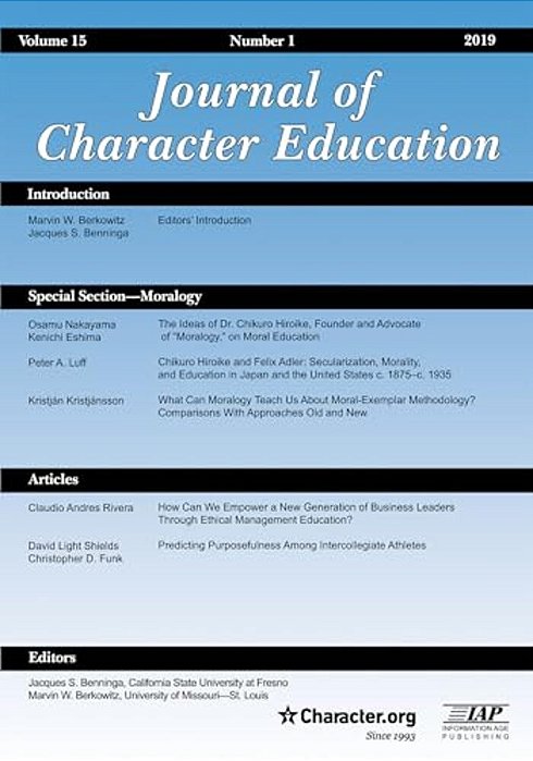 Journal Of Character Education Vol 15 Issue 1-..
