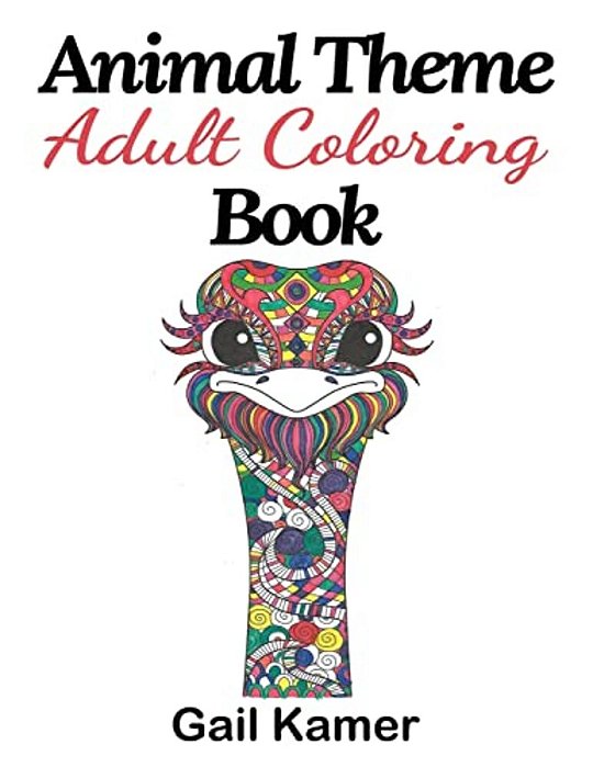Animal Theme Adult Coloring Book-..