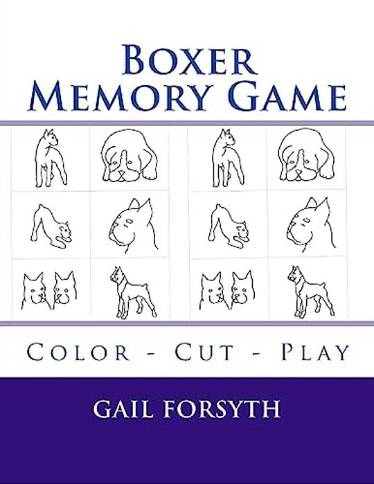 Boxer Memory Game: Color - Cut - Play-..