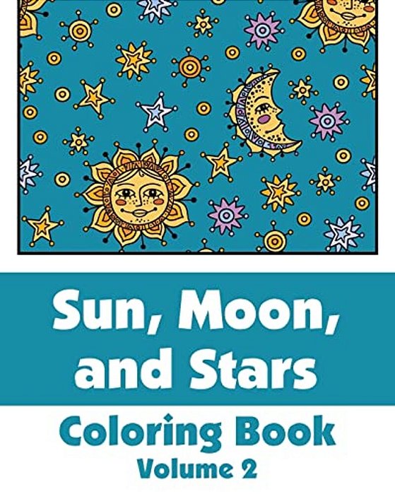 Sun, Moon, And Stars Coloring Book (Volume 2)-..