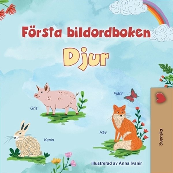 First Picture Dictionary - Animals (Swedish Children's Book)-..