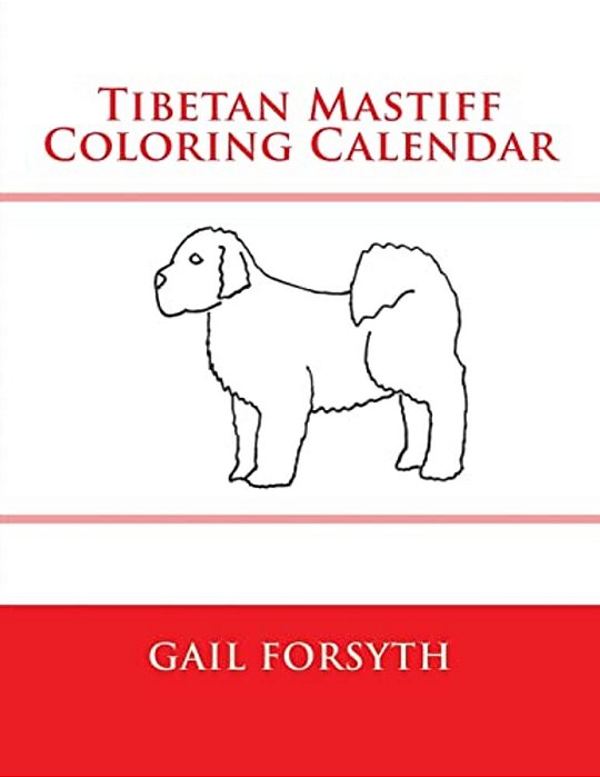 Tibetan Mastiff Coloring Calendar-..