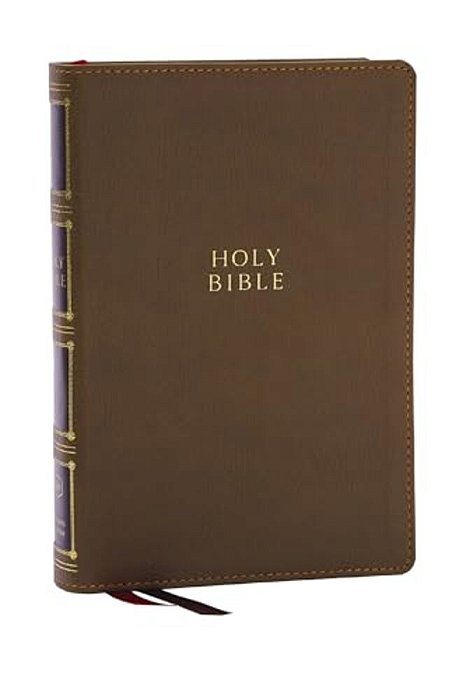Kjv Holy Bible: Compact Bible With 43,000 Center-Column Cross References, Brown Leathersoft, Red Letter, Comfort Print: King James Version-..