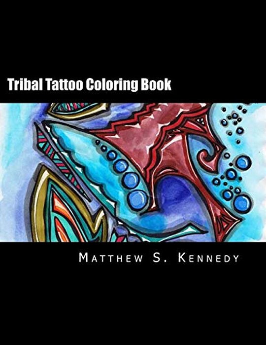 Tribal Tattoo Coloring Book-..