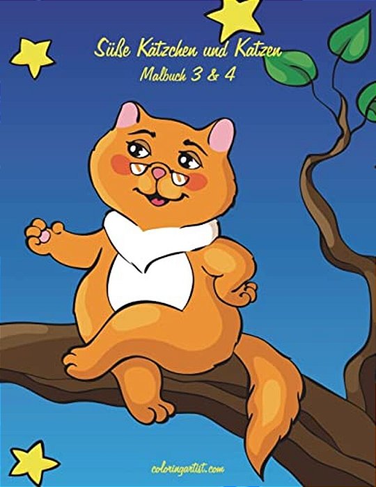 Süße Kätzchen Und Katzen Malbuch 3 & 4-..
