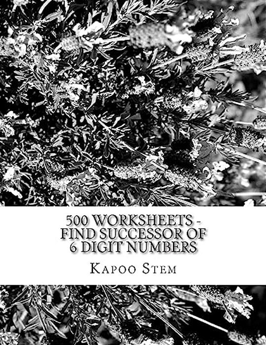 500 Worksheets - Find Successor Of 6 Digit Numbers: Math Practice Workbook-..