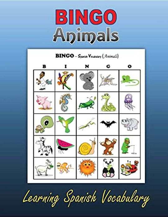 Bingo: Animals (Learning Spanish Vocabulary)-..