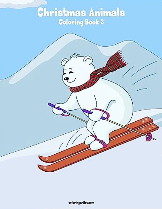 Christmas Animals Coloring Book 3-..