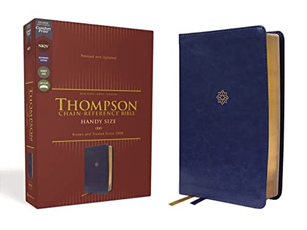 Nkjv, Thompson Chain-Reference Bible, Handy Size, Leathersoft, Navy, Red Letter, Comfort Print-..