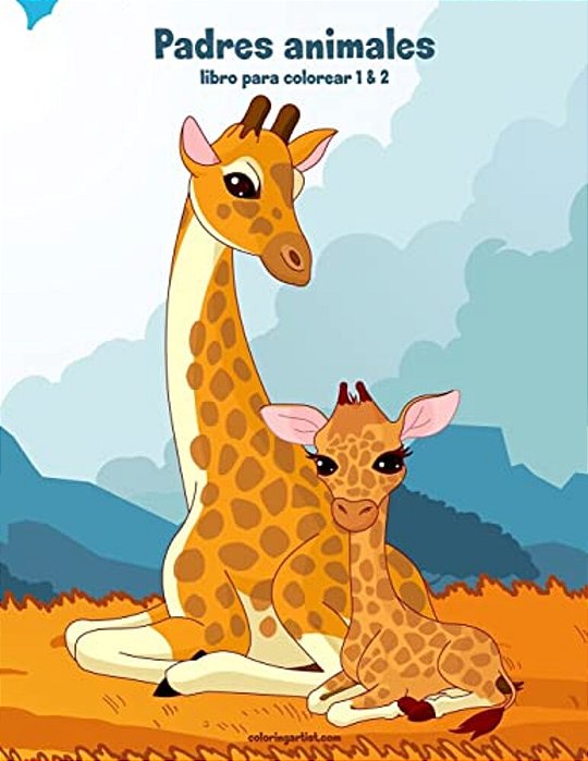Padres Animales Libro Para Colorear 1 & 2-..