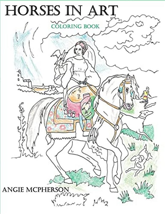 Horses In Art Coloring Book-..