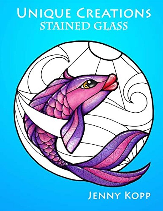 Unique Creations: Stained Glass: Adult Coloring Book-..