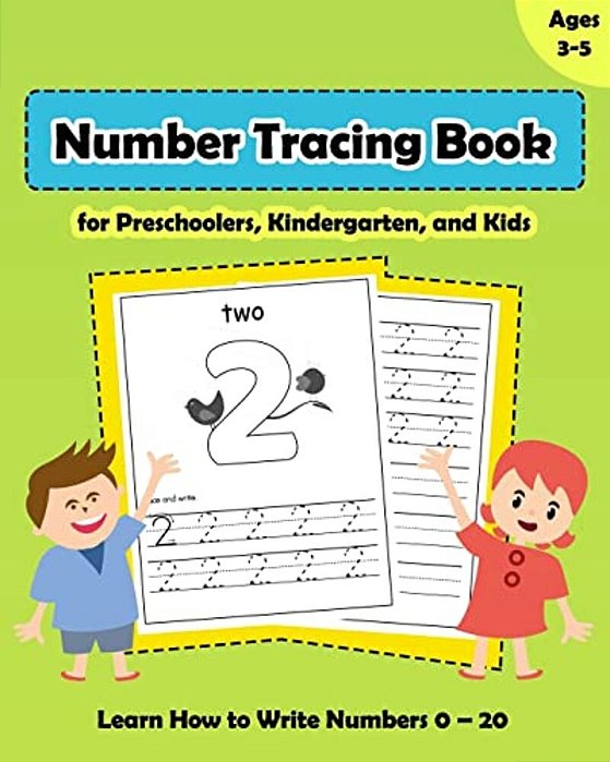 Number Tracing Book For Preschoolers, Kindergarten, And Kids Ages 3-5: Tracing Numbers Workbook, Learn How To Write Numbers 0 - 20-..