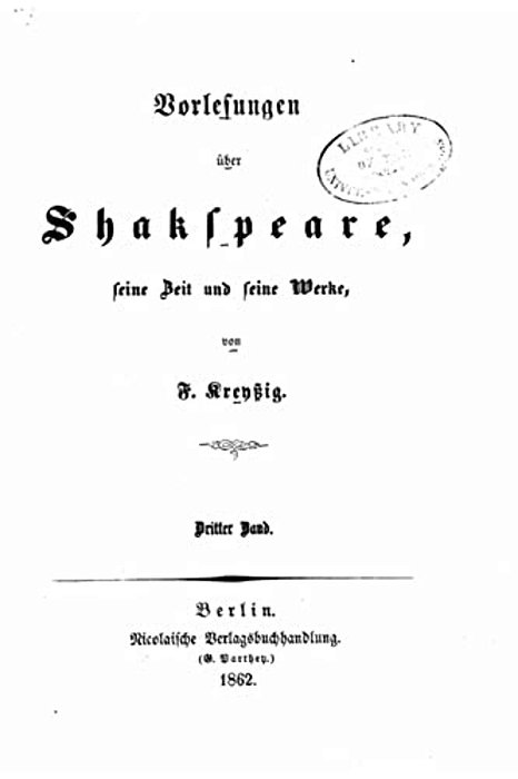 Vorlesungen Über Shakespeare-..