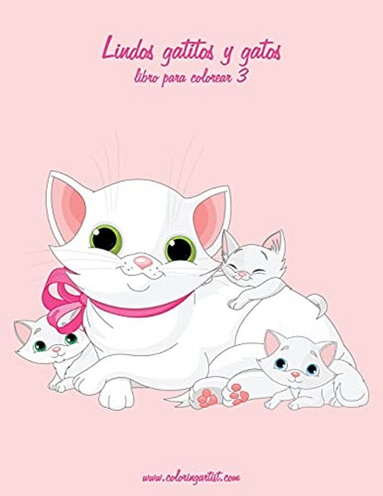 Lindos Gatitos Y Gatos Libro Para Colorear 3-..