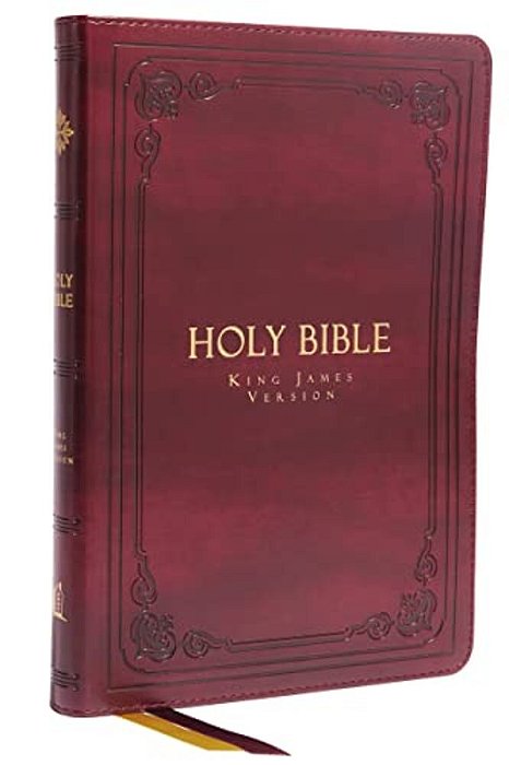 Kjv Holy Bible: Large Print Thinline, Burgundy Leathersoft, Red Letter, Comfort Print: King James Version-..