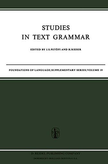 Studies In Text Grammar-..