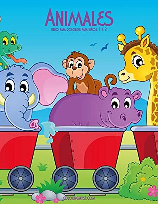 Animales Libro Para Colorear Para Niños 1 & 2-..