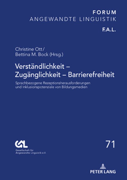 Verstaendlichkeit - Zugaenglichkeit - Barrierefreiheit: Sprachbezogene Rezeptionsherausforderungen Und Inklusionspotenziale Von Bildungsmedien-..