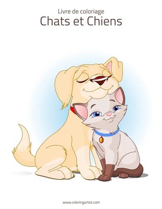 Livre De Coloriage Chats Et Chiens 1 & 2-..