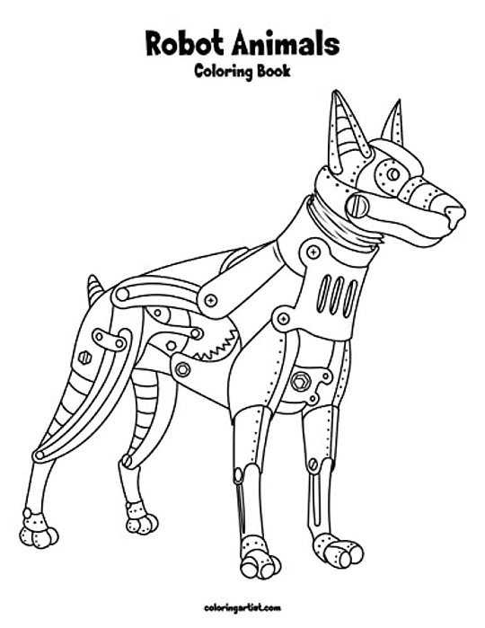 Robot Animals Coloring Book 1-..