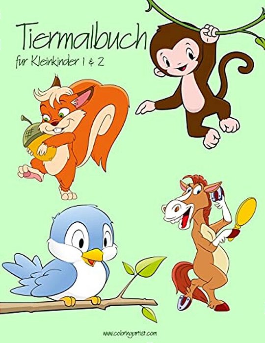 Tiermalbuch Für Kleinkinder 1 & 2-..