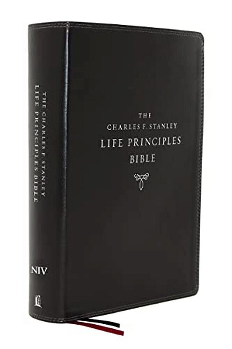 Niv, Charles F. Stanley Life Principles Bible, 2ND Edition, Leathersoft, Black, Comfort Print: Holy Bible, New International Version-..