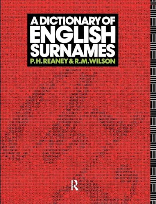 A Dictionary Of English Surnames-..