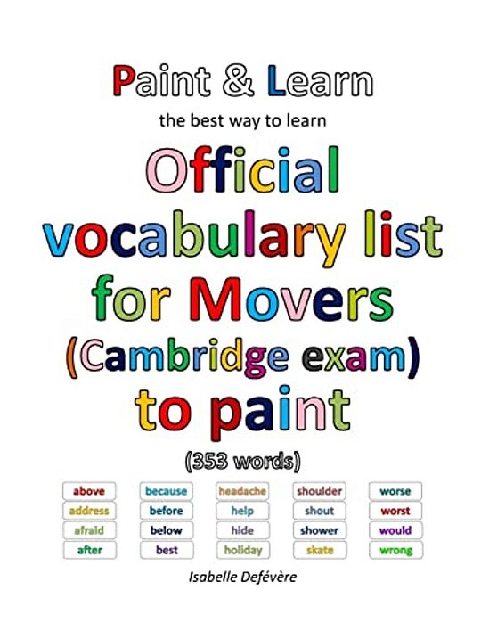 Official Vocabulary List For Movers (Cambridge Exam) To Paint-..
